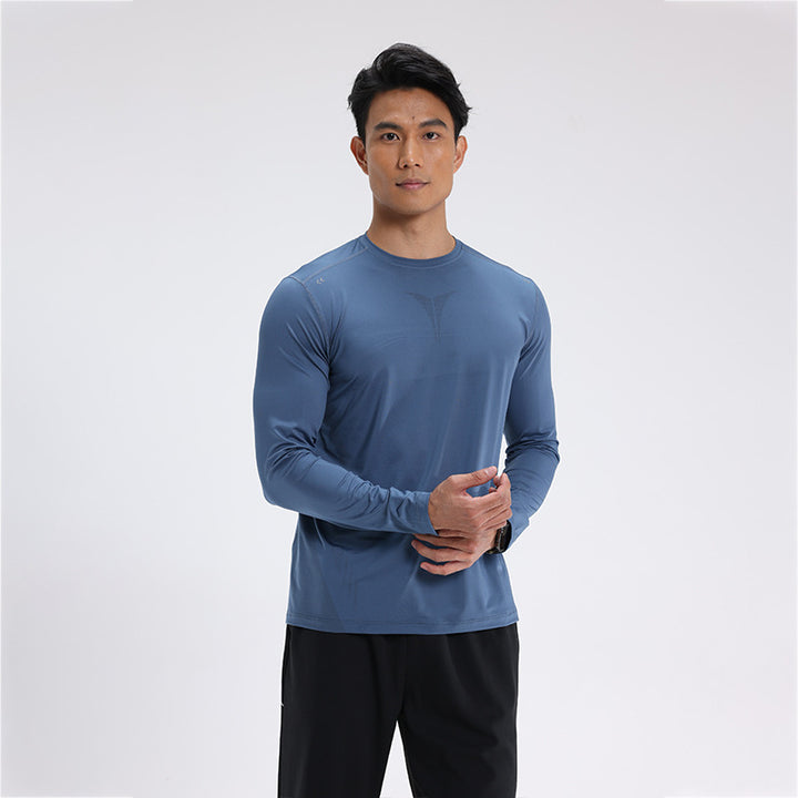 Herren Atmungsaktives Langarm-Trainingst-Shirt Echoarchiv