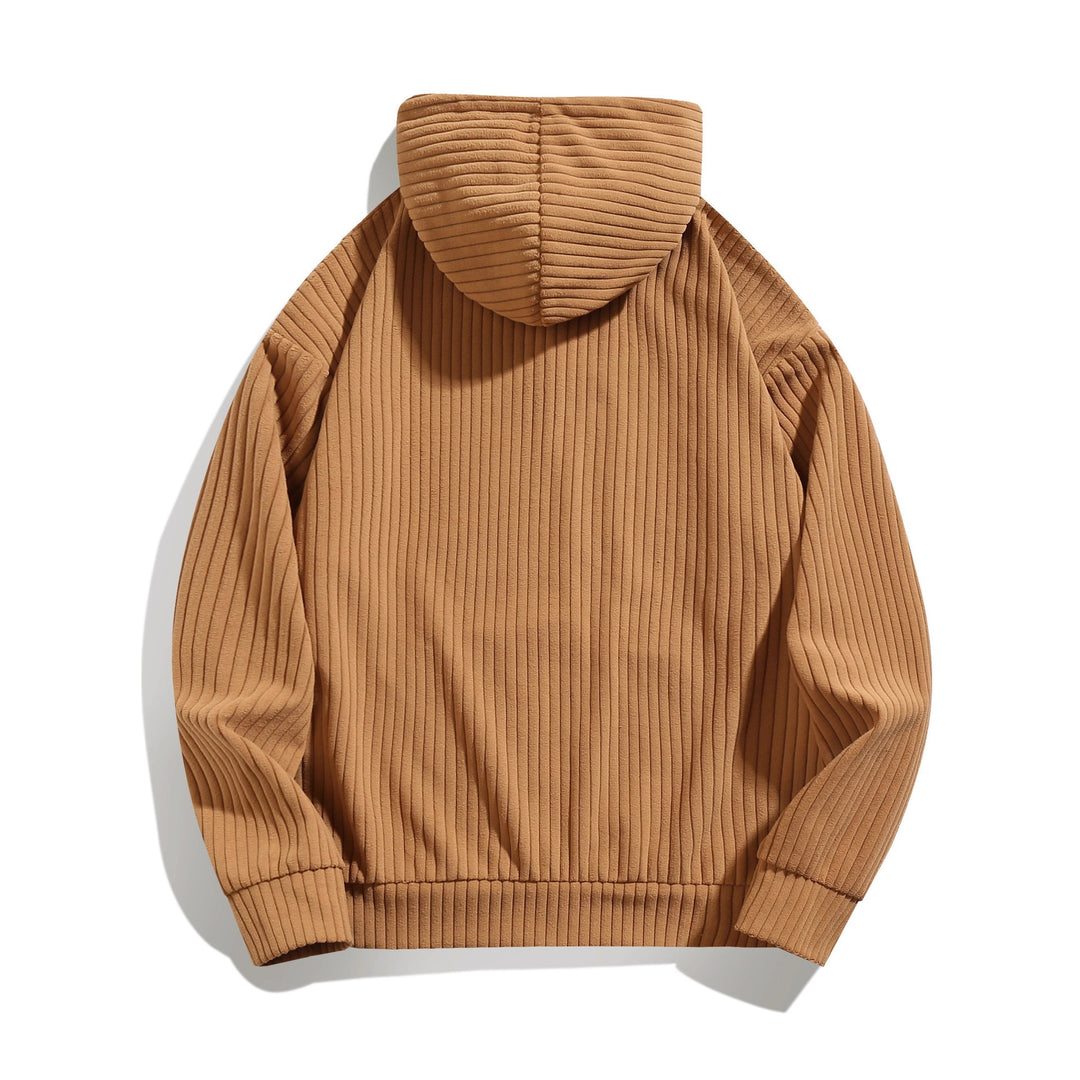 Herren Kapuzenpullover mit strukturierter Ripp-Textur und praktischen Taschen Echoarchiv
