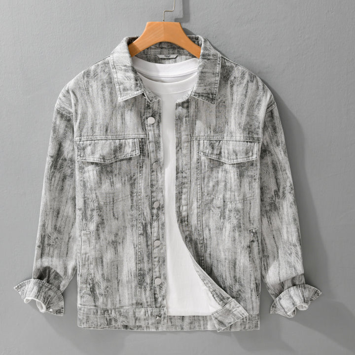 Herren Jeansjacke im Acid‑Wash Look mit Oversize‑Schnitt Echoarchiv