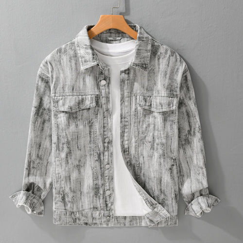 Herren Jeansjacke im Acid‑Wash Look mit Oversize‑Schnitt Echoarchiv