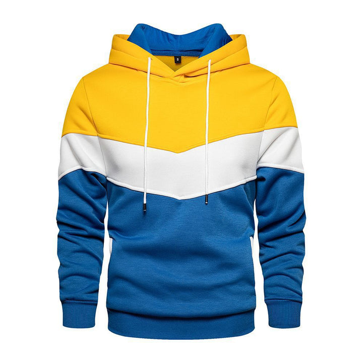 Herren modischer Kapuzenpullover mit Farbakzenten und praktischen Taschen Echoarchiv