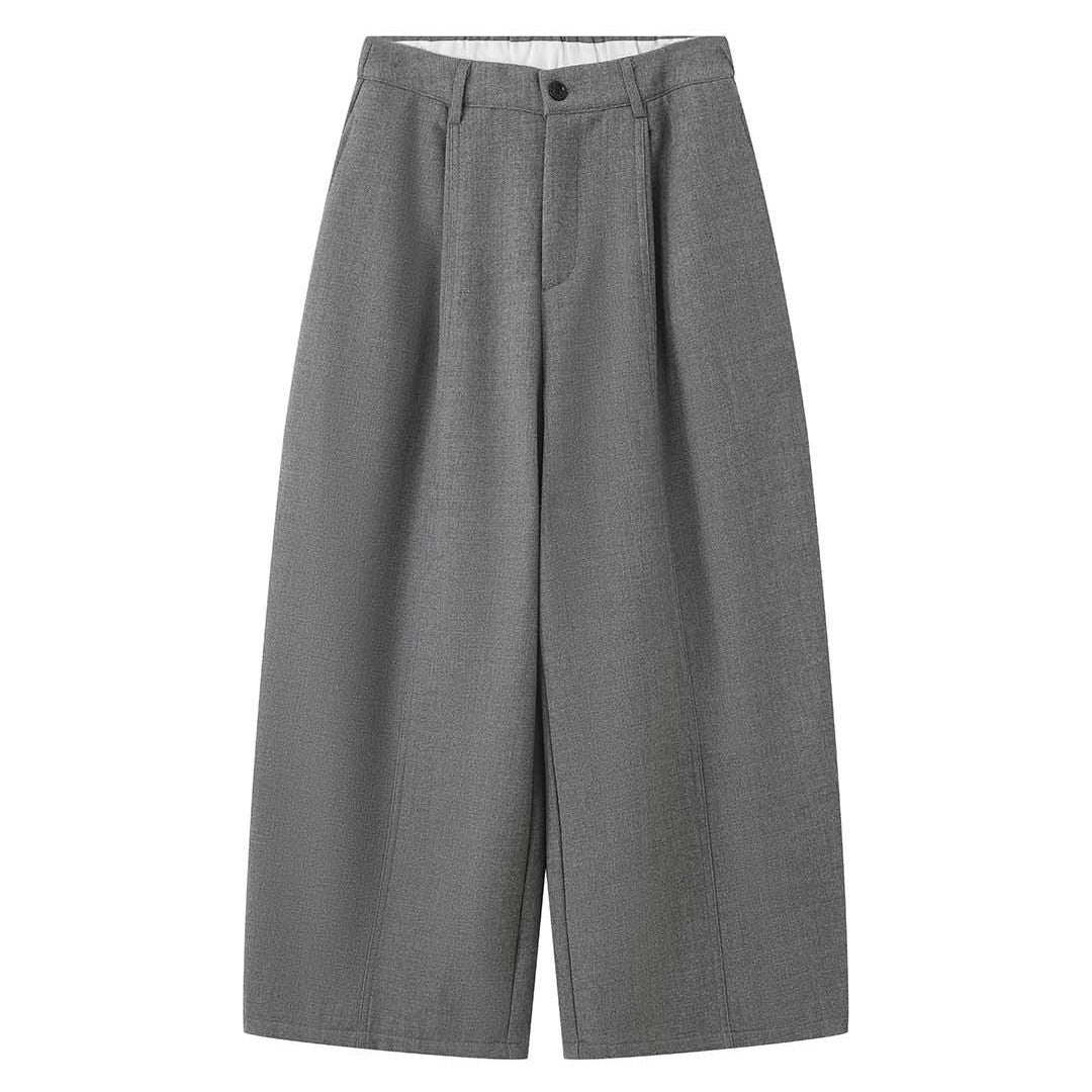 Damen Hochtaillierte Stoffhose mit weitem Palazzo‑Bein und Bundfalten Echoarchiv
