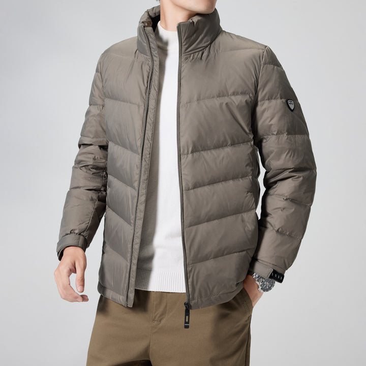 Herren Leichte gesteppte Thermojacke mit Stehkragen und winddichter Isolierung Echo Archiv