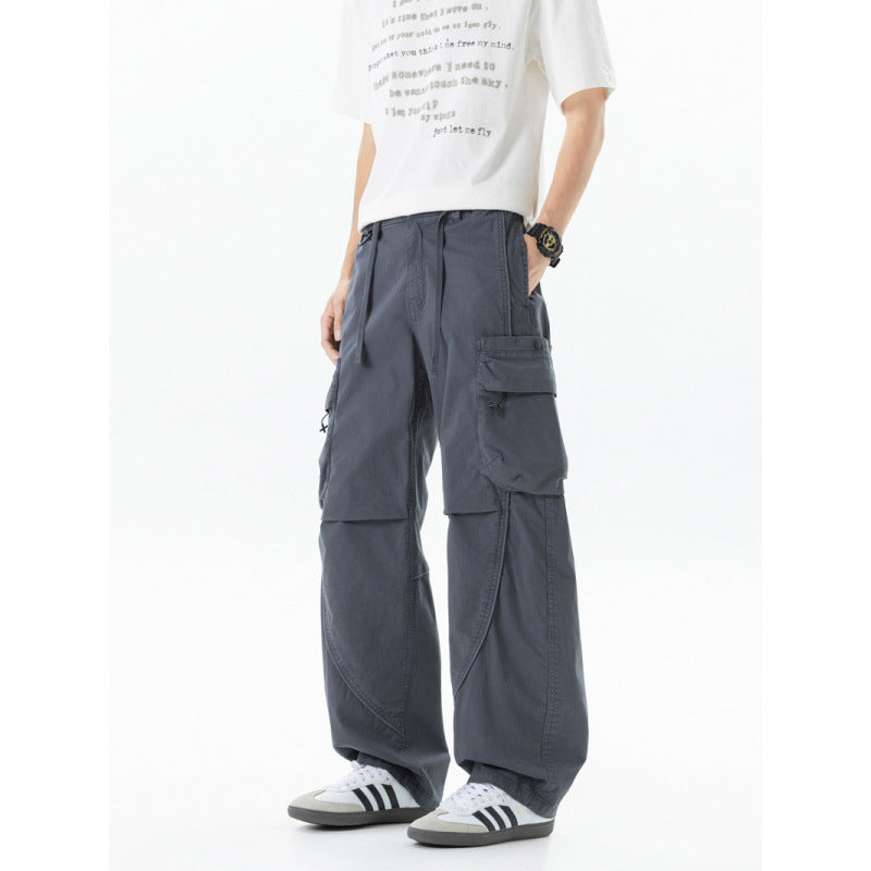 Herren weite Cargo-Hose im Baggy‑Schnitt mit Utility‑Taschen und Kordelbund Echo Archiv