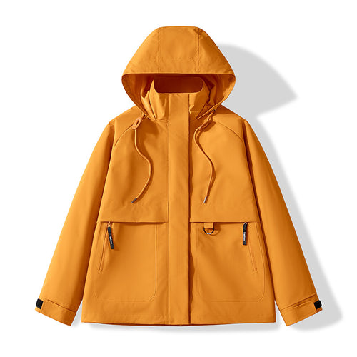 Herren Minimalistische Funktions-Kapuzenjacke mit verdeckten Reißverschlusstaschen & Kordelzug Echo Archiv