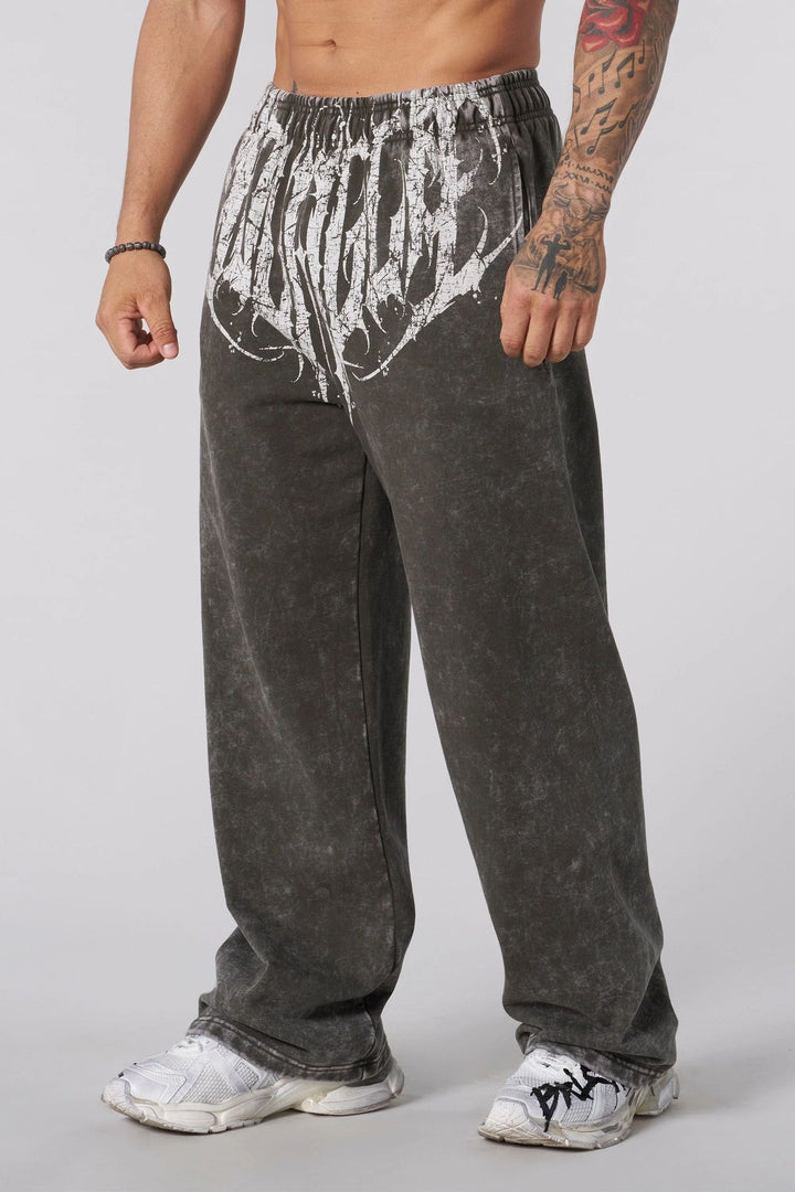 Herren nan weiche gewaschene Jogginghose mit weitem Schnitt und elastischem Bund Echo Archiv