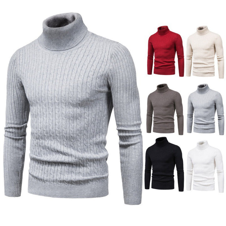 Herren Rollkragenpullover mit Zopfmuster Echoarchiv