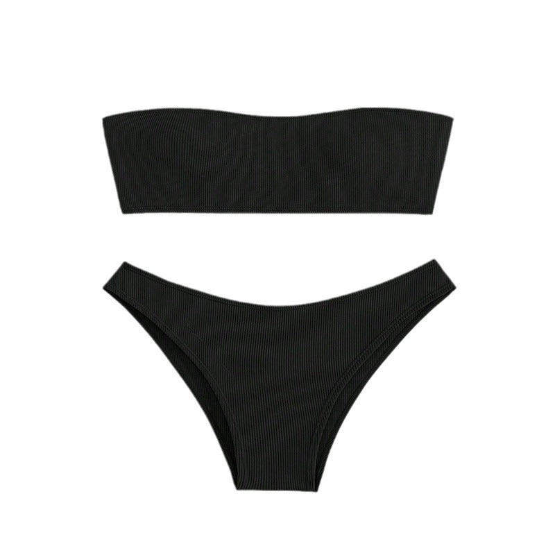Damen Bandeau-Bikini Set mit raffiniertem Rippendesign Echo Archiv