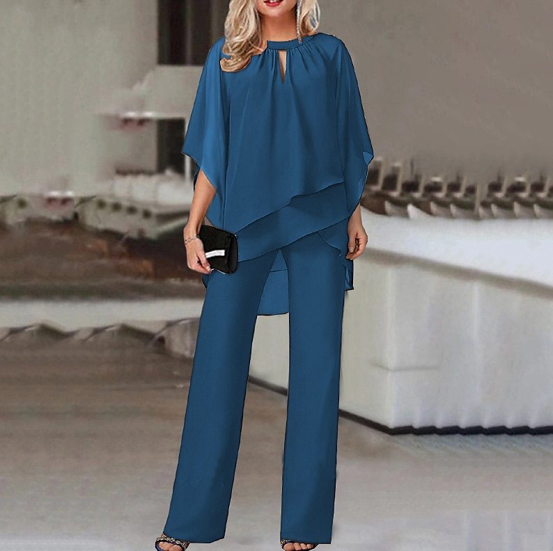 Echoarchiv | Elegantes Baumwoll-Chiffon-Set [Top + Hose]
