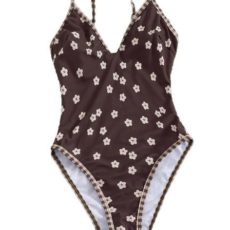 Damen Einteiler Badeanzug mit floralem Muster Echo Archiv