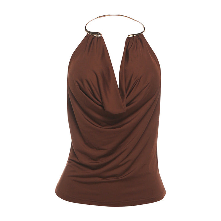 Damen Wickeltop mit raffiniertem Ausschnitt und eleganter Drapierung Echo Archiv