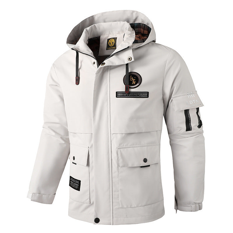 Herren nan urbaner Softshell-Parka mit Kapuze, verdecktem Zweiwege-Reißverschluss und Ärmeltasche Echo Archiv