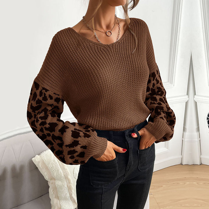 Damen Stylish Rippstrickpullover mit Karomuster Echo Archiv