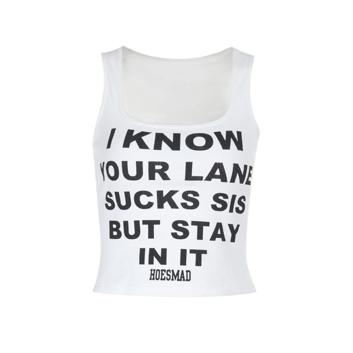 Damen Crop-Top mit Schriftzug und verspieltem Design Echo Archiv