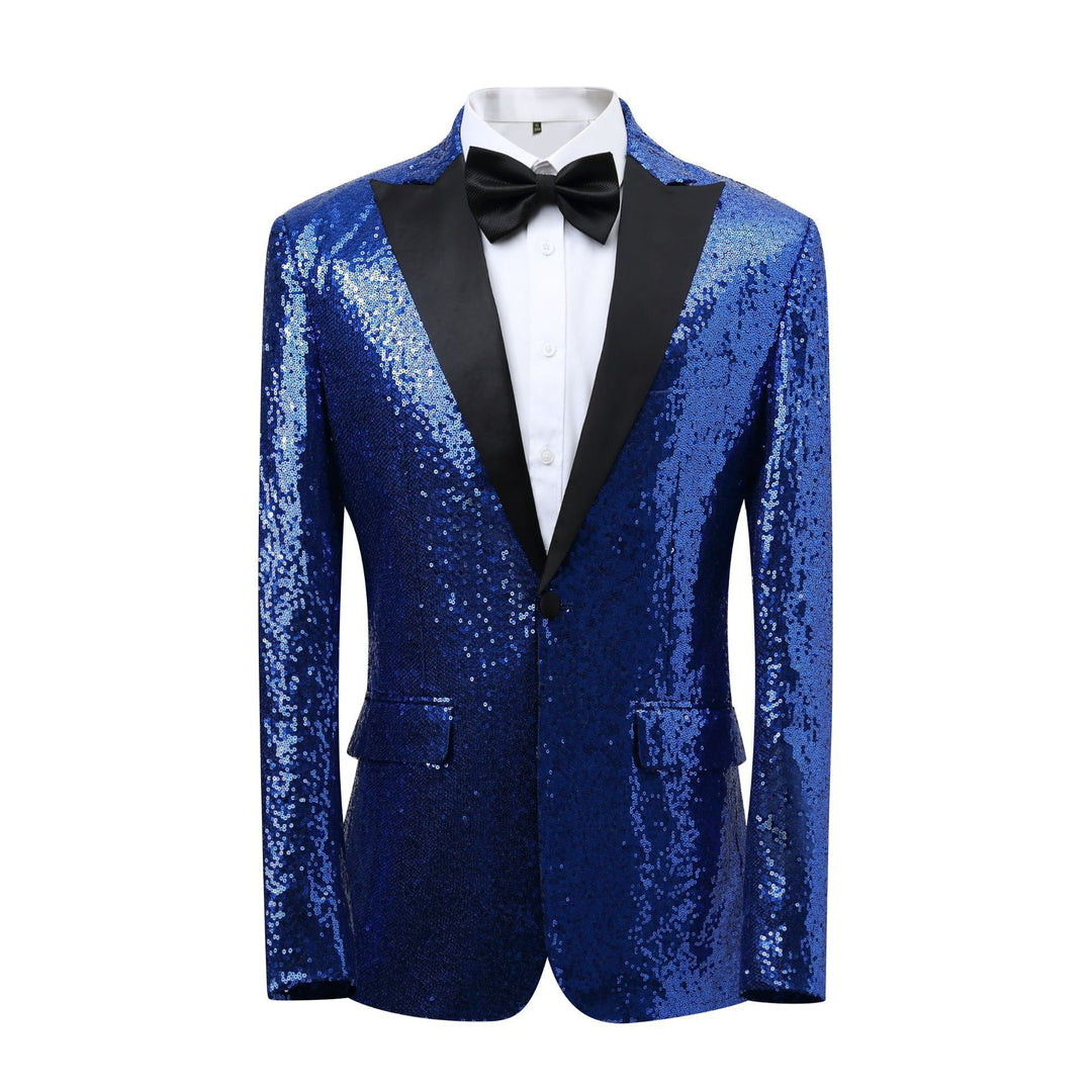 Herren Glamouröser Pailletten-Smokingblazer Echoarchiv
