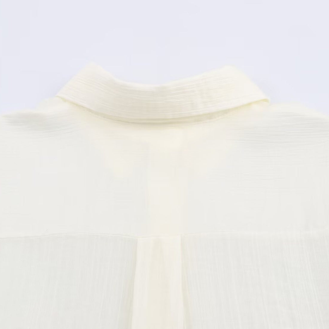 Damen Leichte weite Bluse mit Crinkle-Struktur und Hemdkragen Echoarchiv