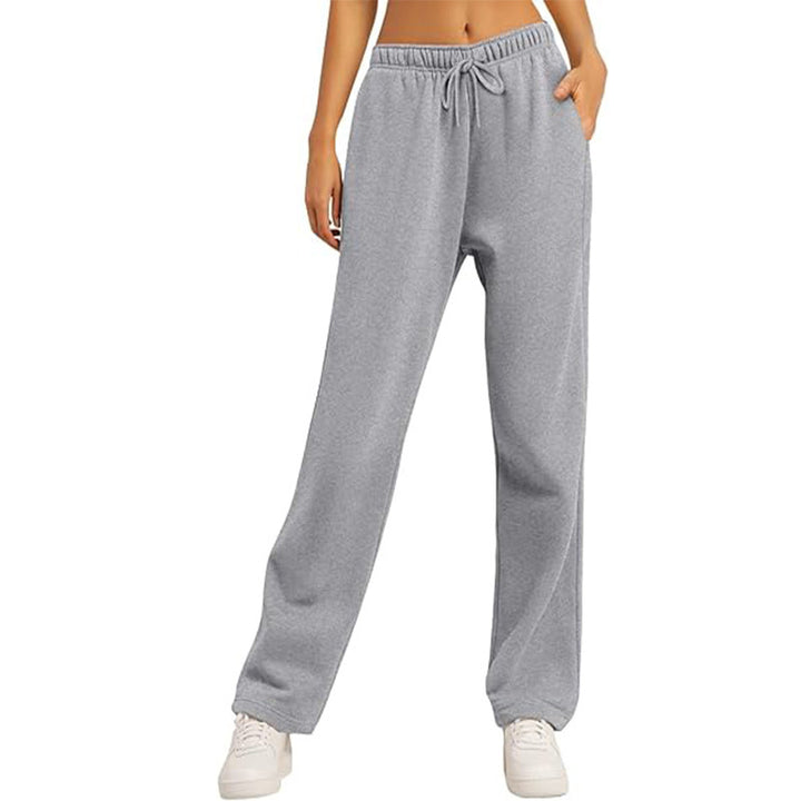Damen nan hochwertige Relax-Hose mit hoher Taille, geradem Bein und integrierten Eingrifftaschen Echo Archiv