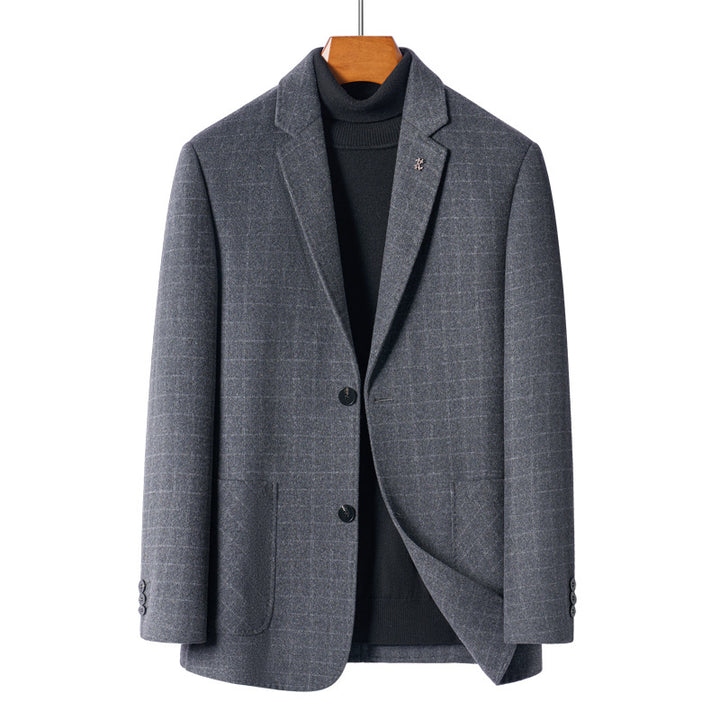 Herren eleganter Blazer mit feinem Karomuster Echoarchiv