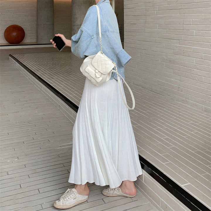 Damen Eleganter, plissierter Maxi-Rock Echo Archiv