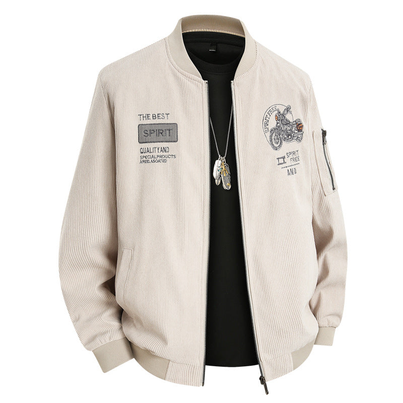 Herren Modische Bomberjacke mit stylischem Motorrad-Design Echo Archiv