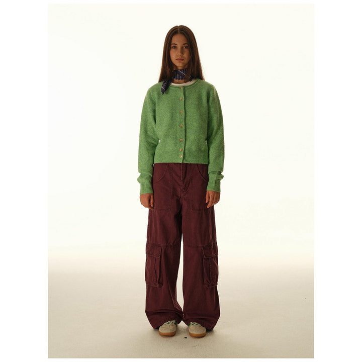 Damen Baggy-Cargo-Hose mit hoher Leibhöhe, großen Klappentaschen und verstärkten Nahtpaneelen Echo Archiv