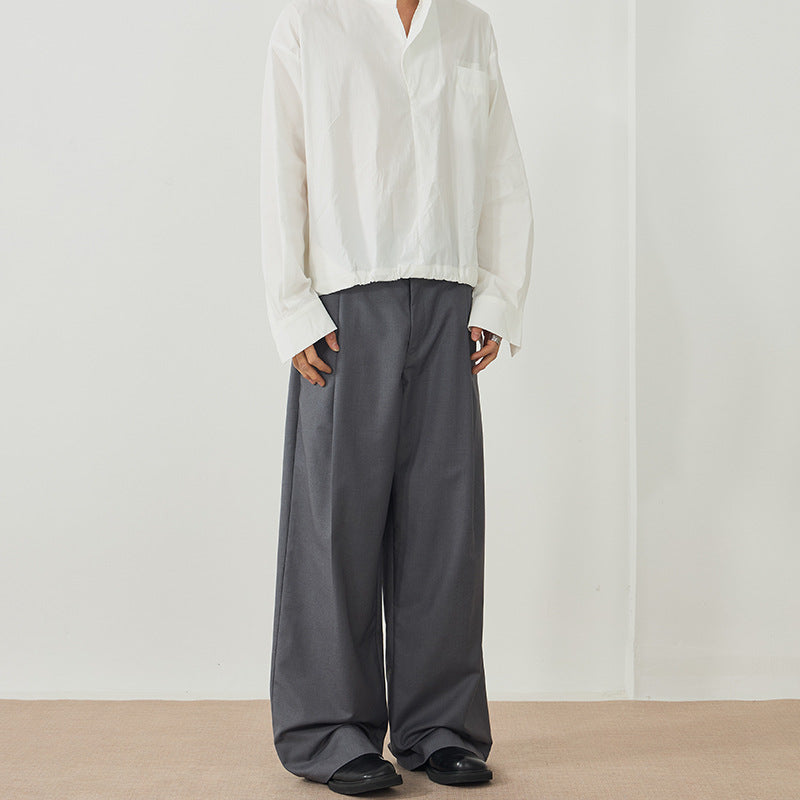 Herren Elegante Palazzo-Hose aus fließendem Twill mit extra weitem Bein Echo Archiv