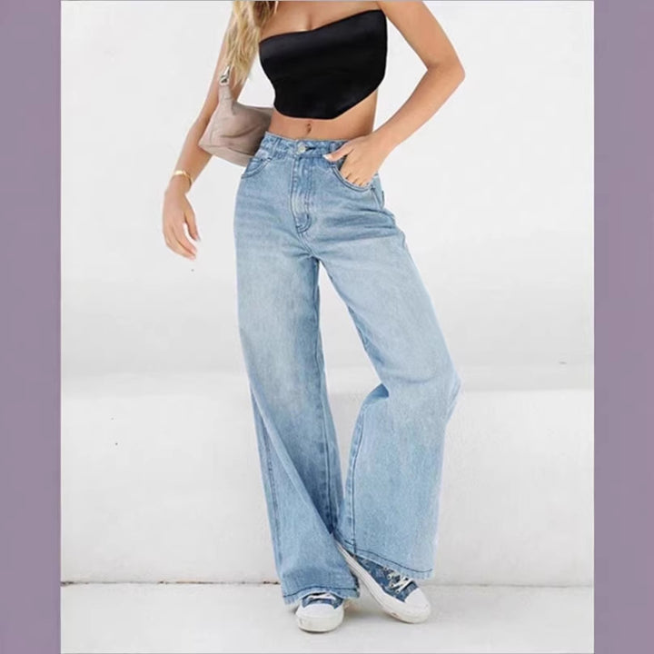 Damen weite High-Waist Jeanshose im Palazzo-Stil Echo Archiv