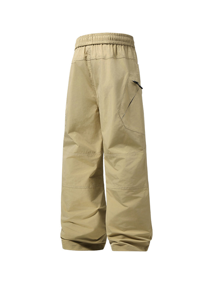 Herren Weite technische Cargohose mit elastischem Bund und schräger Reißverschlusstasche Echo Archiv