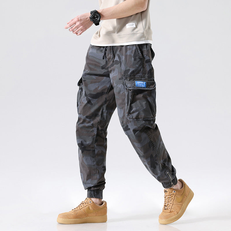 Herren Cargo-Jogginghose im Camouflage-Utility-Design mit großen Klappentaschen Echo Archiv