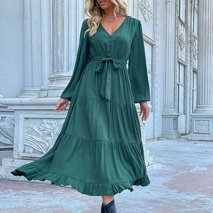 Damen Lange Bluse mit Taillengürtel Echo Archiv
