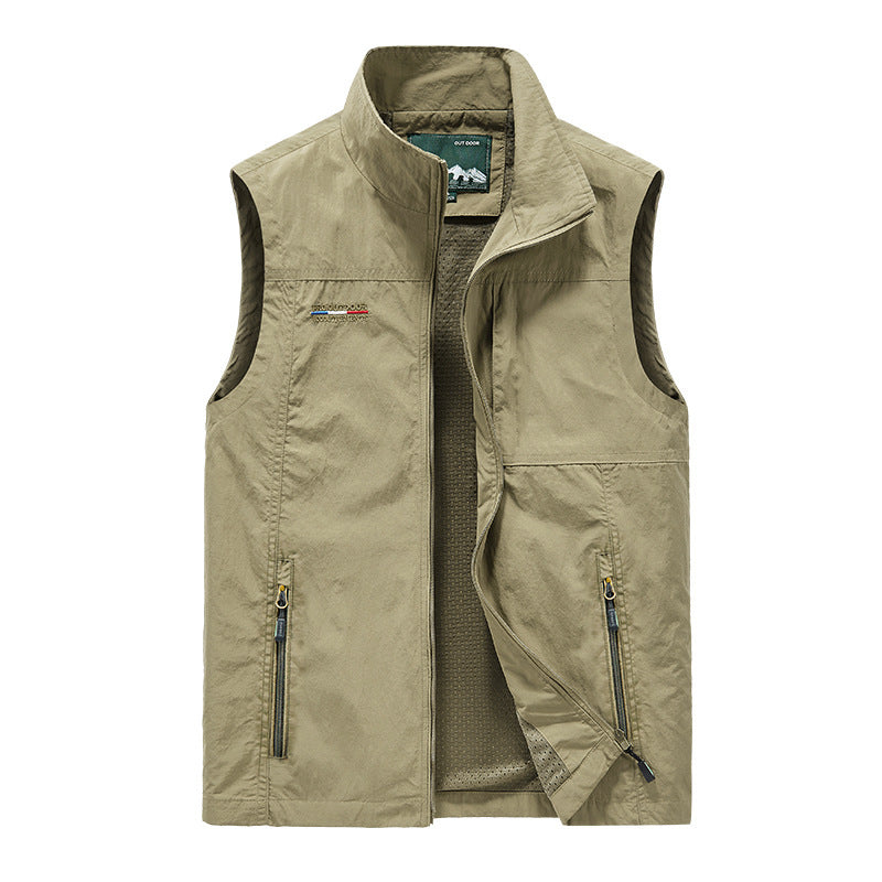 Herren Windabweisende Canvas‑Weste mit Teddyfleece‑Innenfutter und Stehkragen Echo Archiv