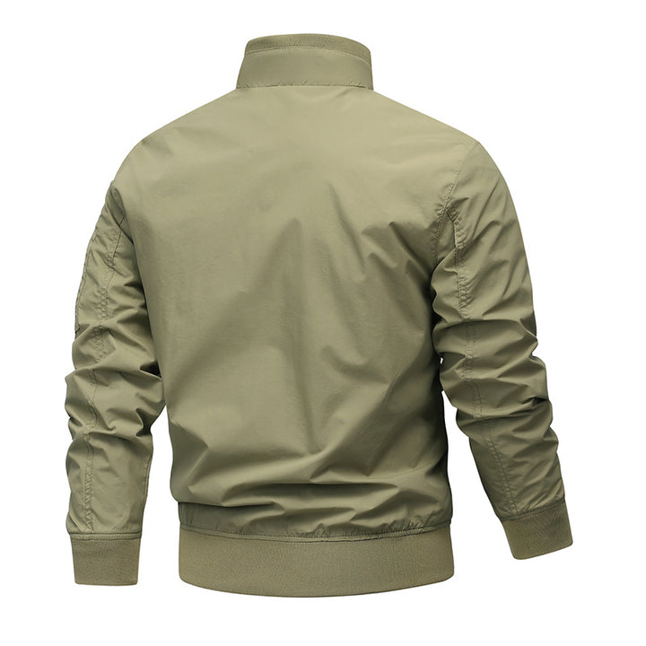 Herren Leichte Utility-Bomberjacke mit Ärmeltasche und Netzfutter Echo Archiv