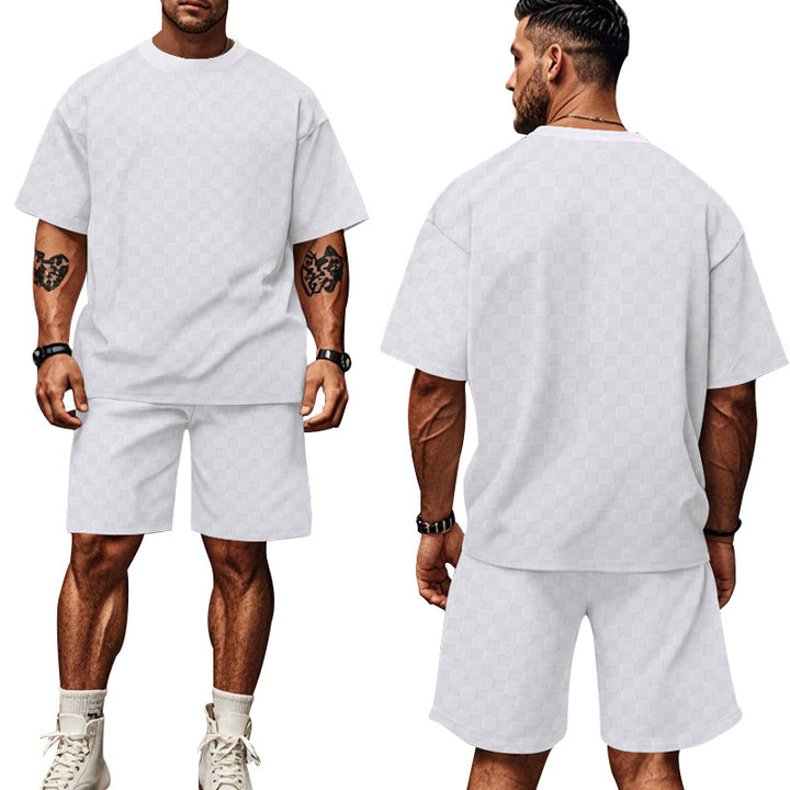 Herren lässiges Kurzarm-Set mit bequemer Passform und stylischem Design Echoarchiv