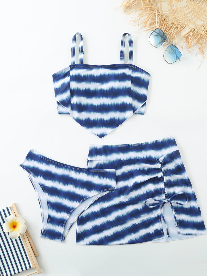 Damen Triangel-Bikini-Set mit asymmetrischem Rock und klassischem Schnitt Echo Archiv