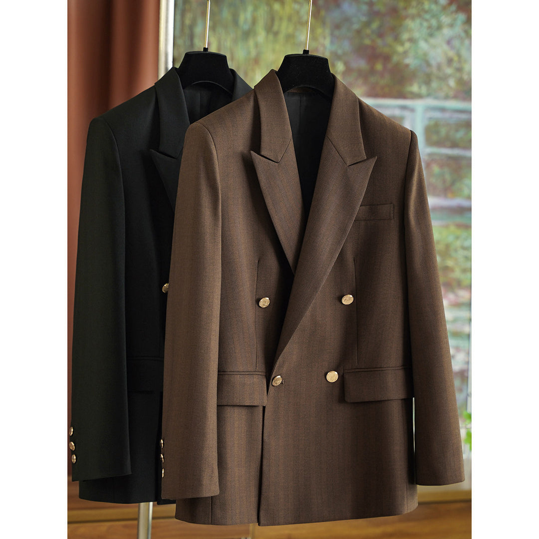 Damen Eleganter Doppeltbreasted Blazer Echoarchiv 1789269052