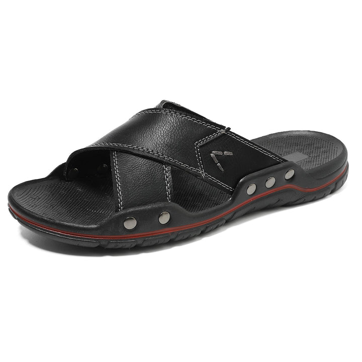 Herren Komfortable und modische Ledersandalen mit verstellbarem Riemensystem Echoarchiv