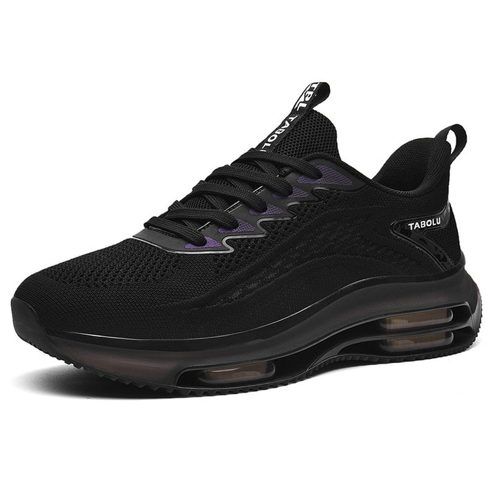 Unisex Air‑Cushion Performance‑Sneaker mit sichtbarer Luftkammer, atmungsaktivem Strickoberteil und gepolstertem Fersenkragen – Tavélo