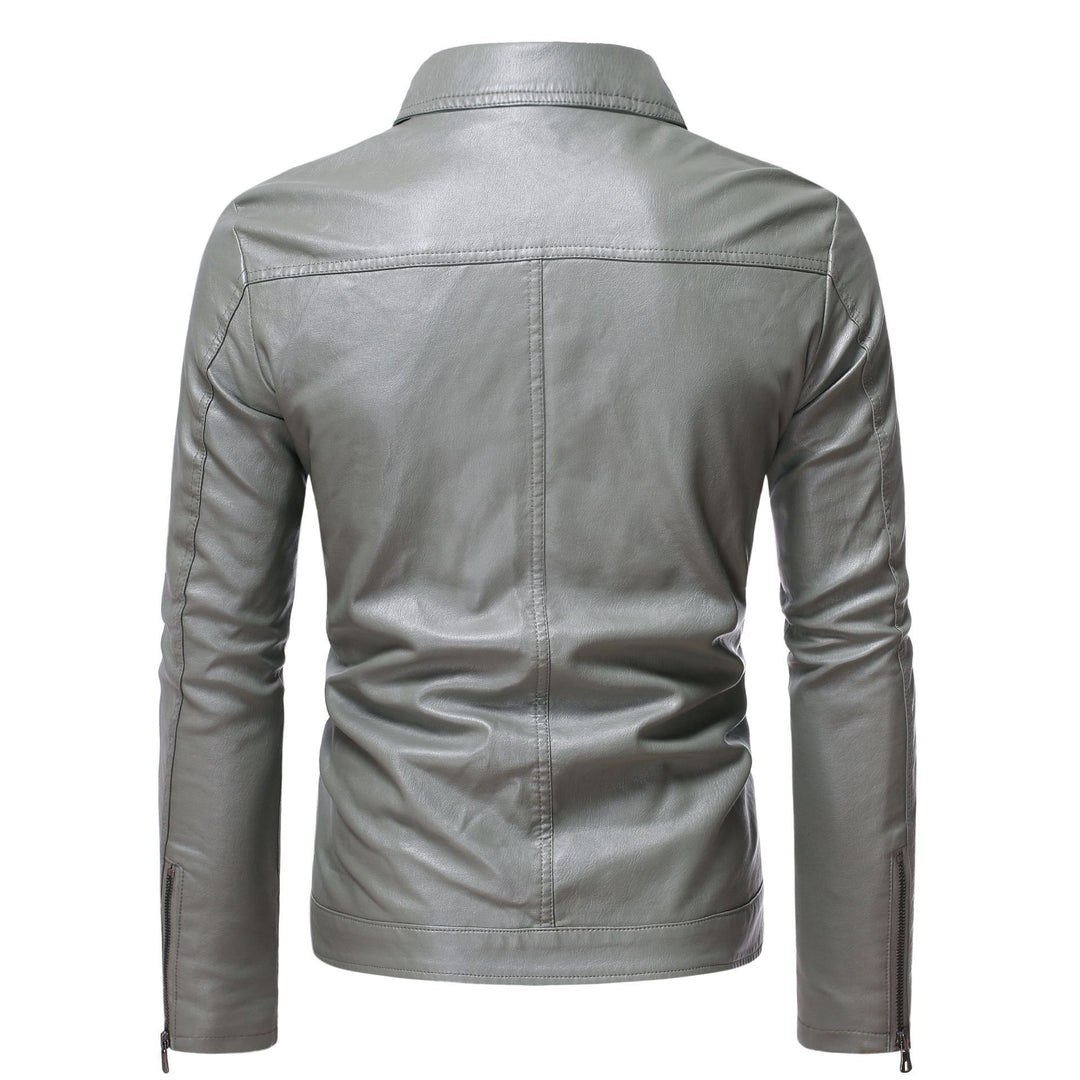 Herren Kunstlederjacke im eleganten Biker-Stil mit soften Innenfutter und praktischen Taschen Echoarchiv