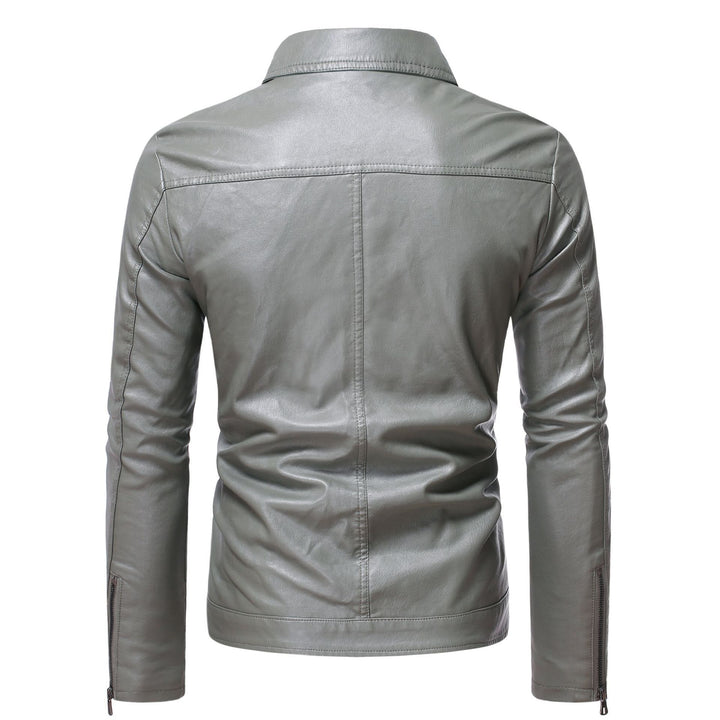 Herren Kunstlederjacke im eleganten Biker-Stil mit soften Innenfutter und praktischen Taschen Echoarchiv