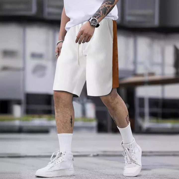 Herren stylische Freizeithose mit atmungsaktiver Struktur und seitlichen Kontraststreifen Echoarchiv