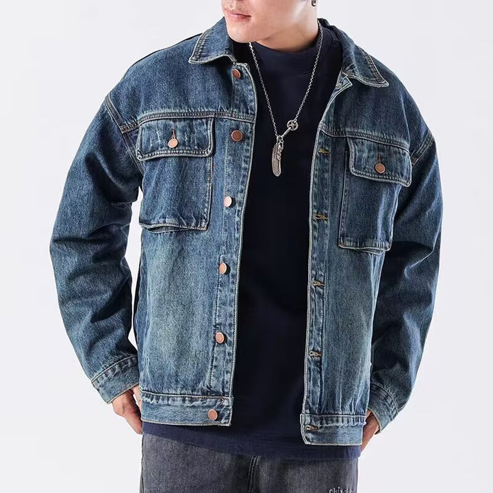Herren Lässige Jeansjacke mit modernen Akzenten Echoarchiv