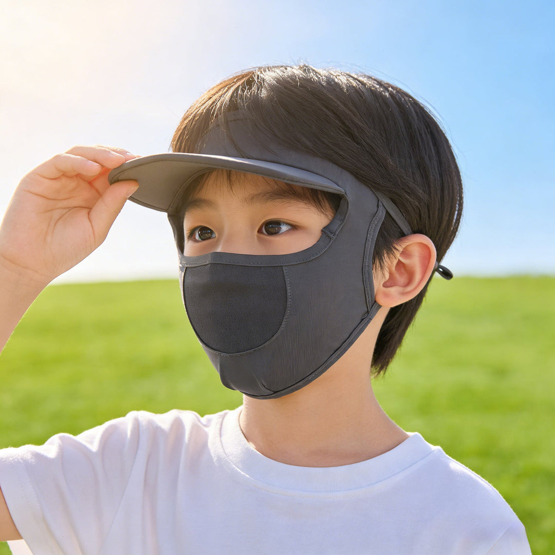 Damen nan Sonnenschutz-Visier mit integrierter atmungsaktiver Gesichtsmaske und verstellbarem Nackenzug Echo Archiv