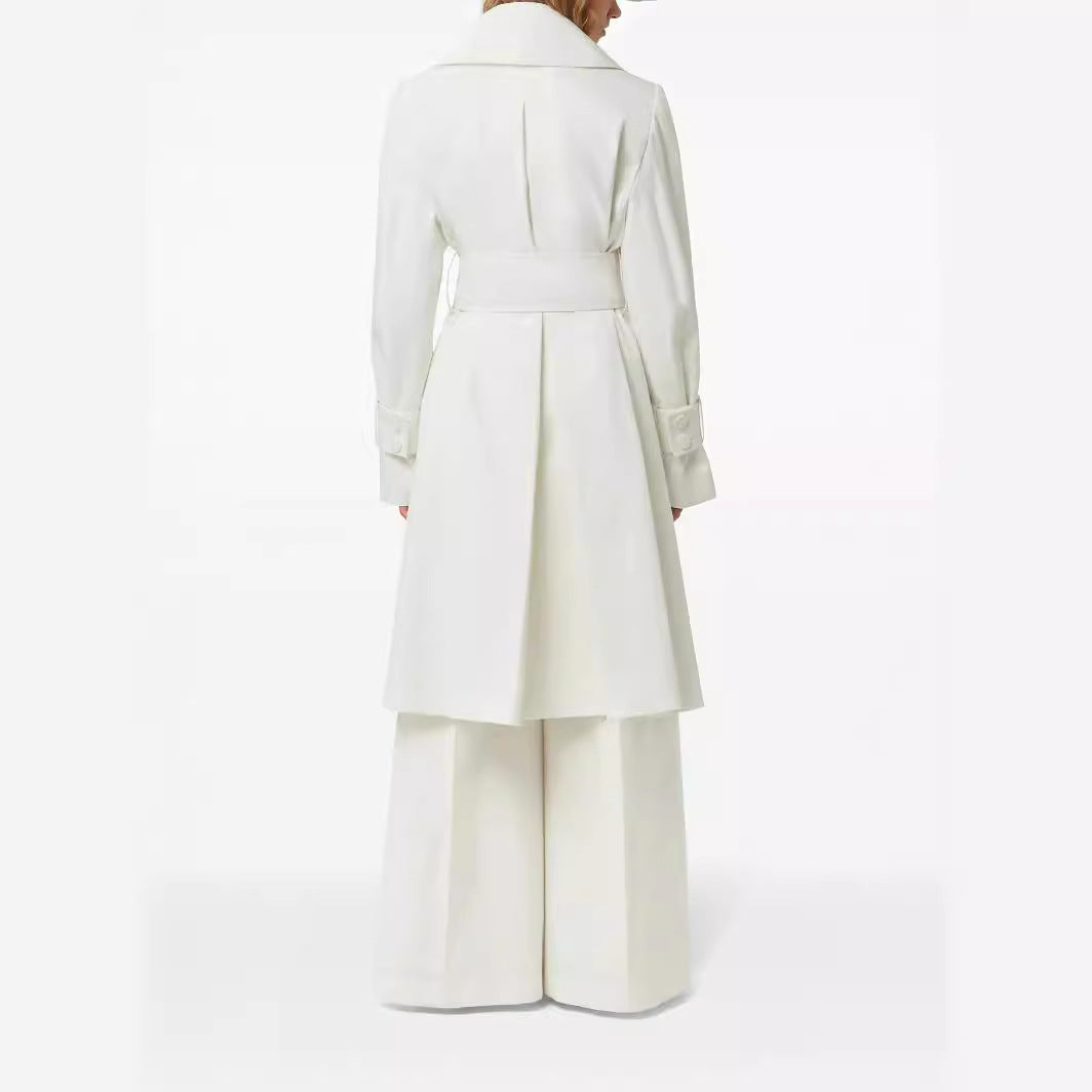 Damen Trenchcoat mit weitem Revers und Taillengürtel Echoarchiv