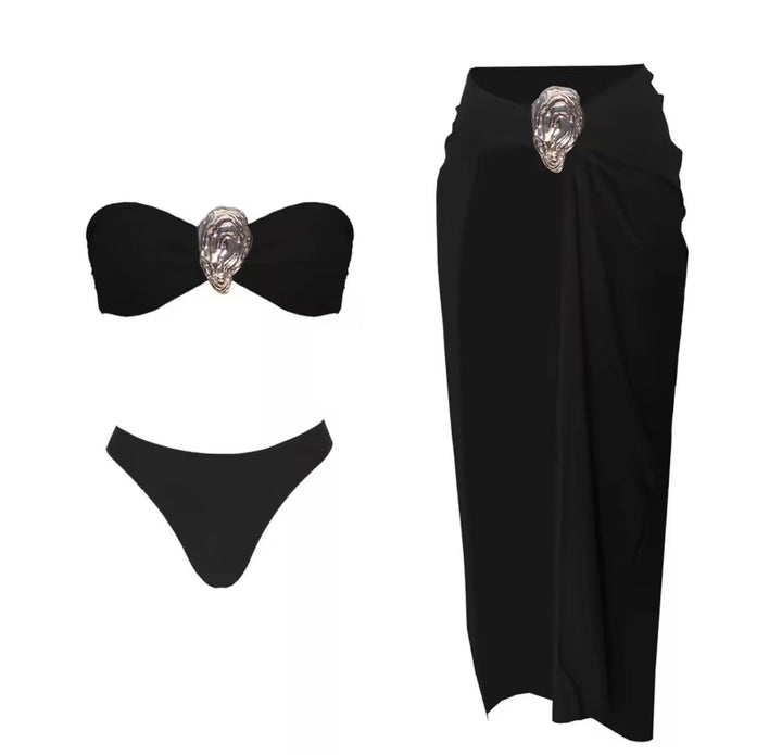 Damen elegantes Bikini-Set mit Wickelrock Echo Archiv