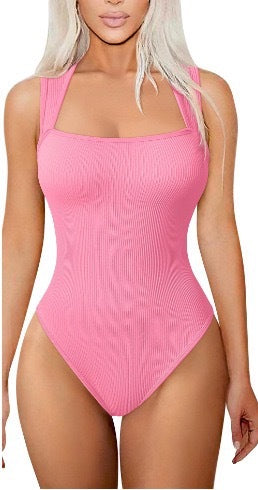 Damen Figurbetonter Bodysuit aus strukturiertem Ribstoff Echo Archiv