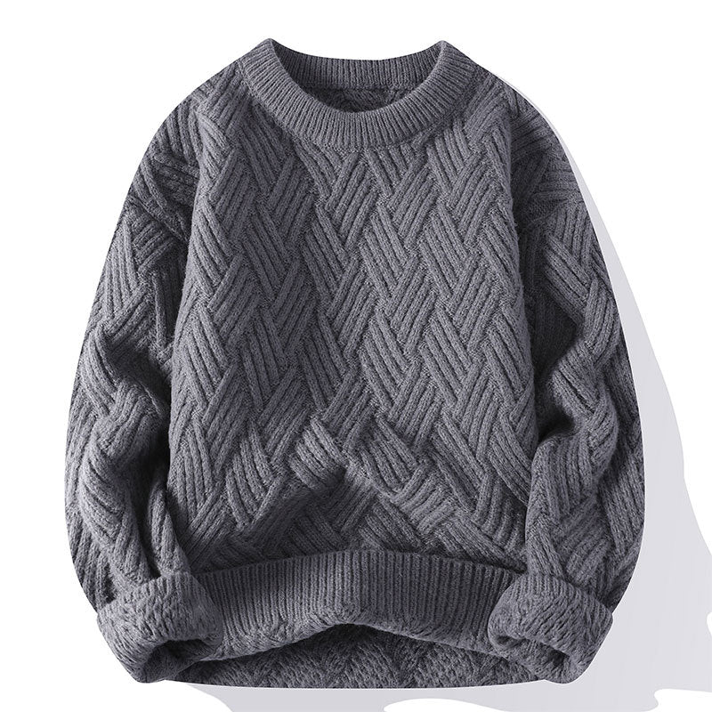 Damen nan grobgestrickter Oversize-Pullover mit Zopfmuster und elastischem Rippbund Echo Archiv