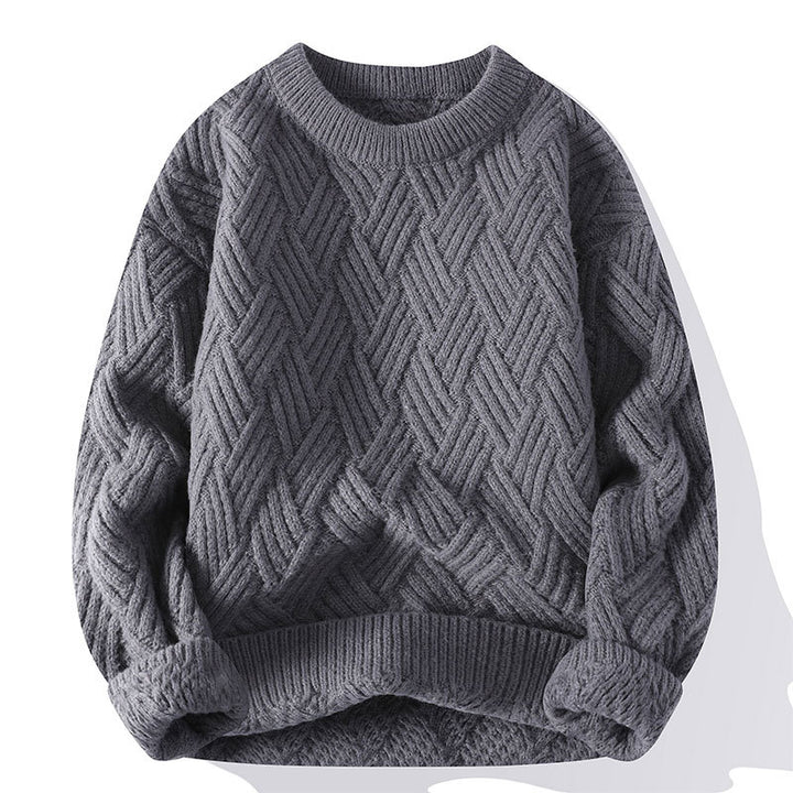 Damen nan grobgestrickter Oversize-Pullover mit Zopfmuster und elastischem Rippbund Echo Archiv