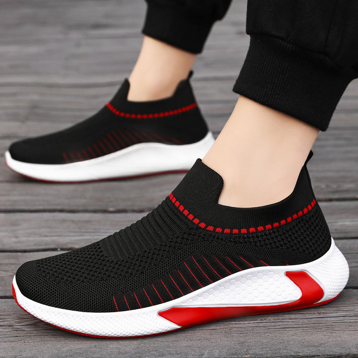 Unisex nan nahtloser Strick-Slip-On Laufschuh mit sockenähnlichem Schaft und hexagonaler Dämpfungssohle Echo Archiv