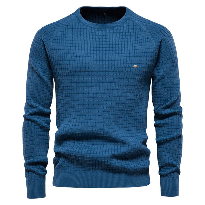 Herren strukturiertes Rundhals Sweatshirt mit modernem Design Echoarchiv