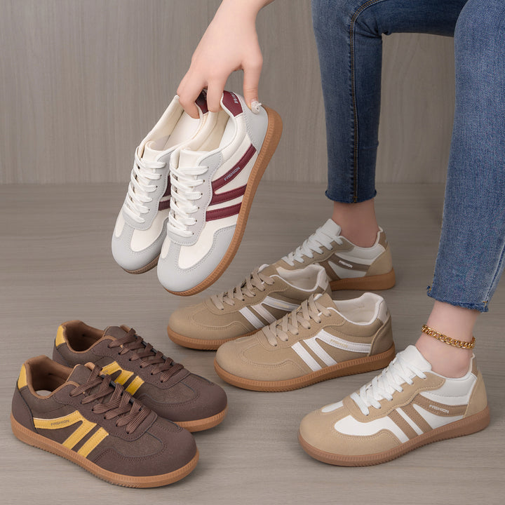 Damen nan retro-inspirierter Low-Top Sneaker mit Velours- und Synthetikbesatz Echo Archiv